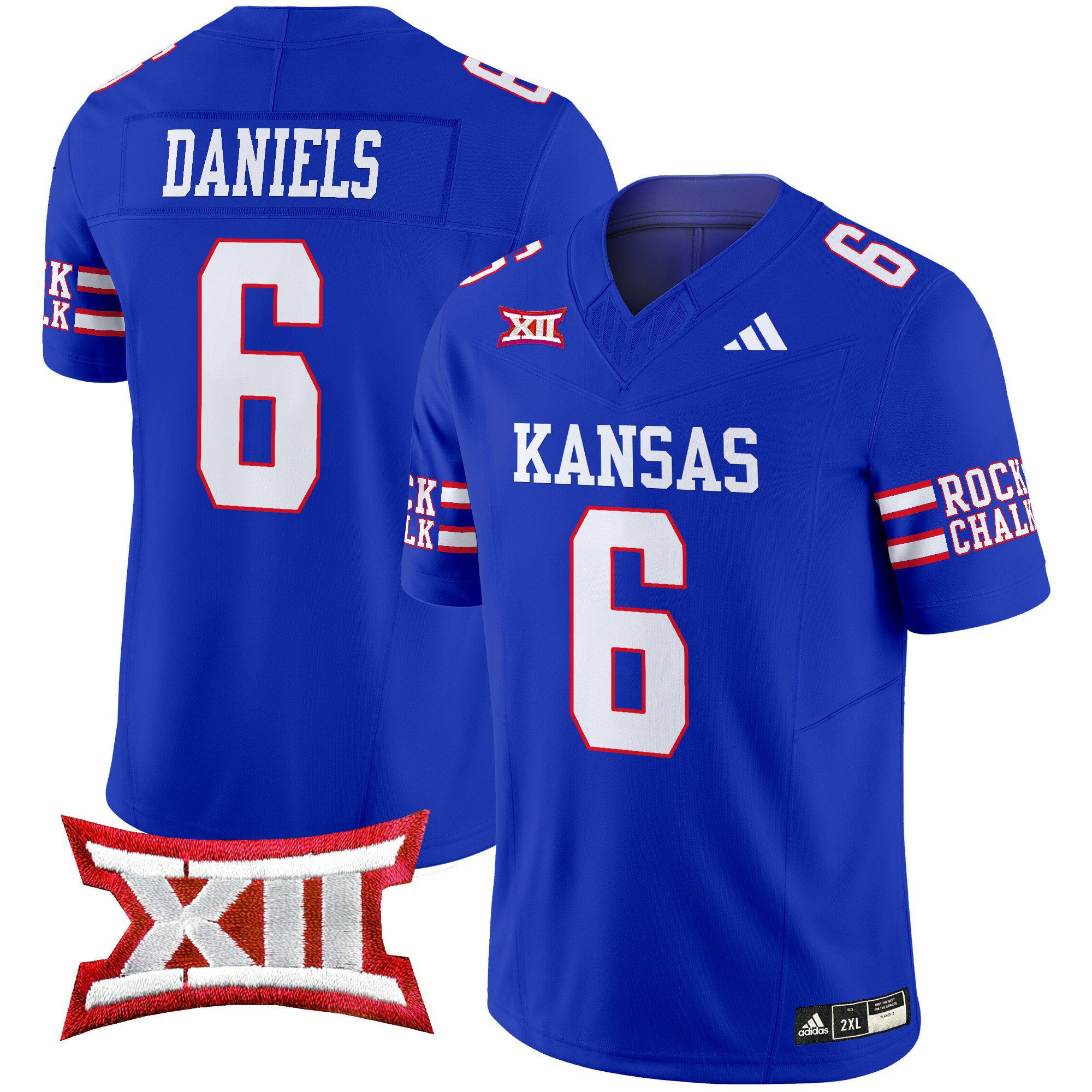 Men Kansas Jayhawks #6 Daniels Blue 2024 Vapor Limited NCAA Jersey